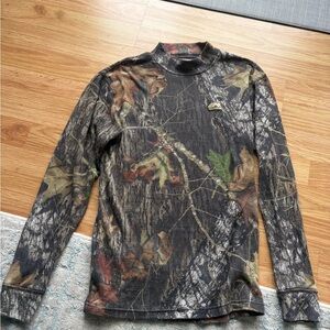Realtree-Style Men's Long-Sleeve Camo Performance Tee - Olive/Brown